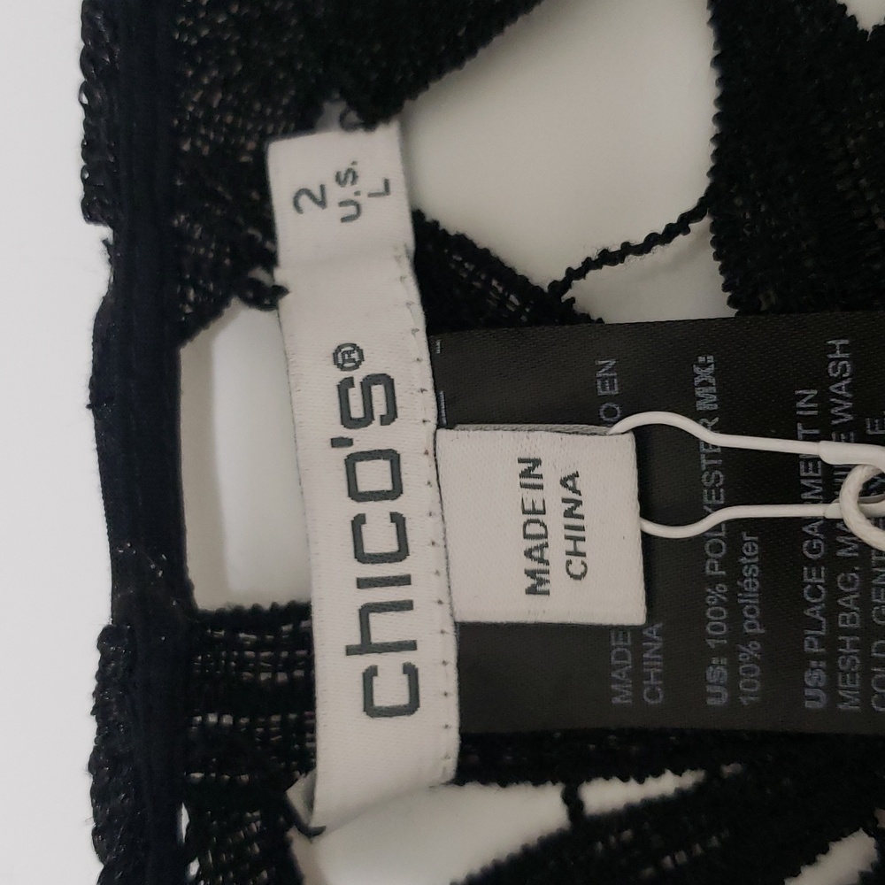 NWT Chico's Black Lace Travelers Overlay - Picture 5 of 9